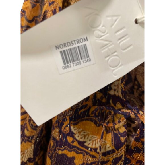 Ulla Johnson Ida Metallic Blouse Floral Size 6 NWT - Picture 9 of 11